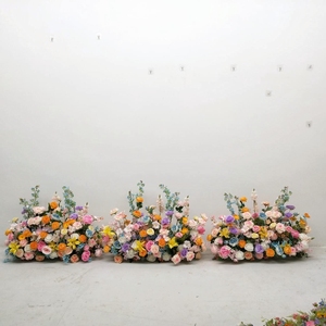 Peonías Artificiales Color Naranja Quemado, Arreglo Floral <span class=keywords><strong>de</strong></span> Hortensias Azules, Arco <span class=keywords><strong>de</strong></span> Boda, Flores Coloridas, Fondo <span class=keywords><strong>para</strong></span> Fotomatón - Product Image 3