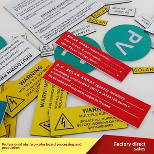 Nhà sản xuất cung cấp hai màu ABS tấm nhựa đánh dấu khắc laser tên nơi hangtags nhắc nhở tấm nhận dạng - Product Image 2