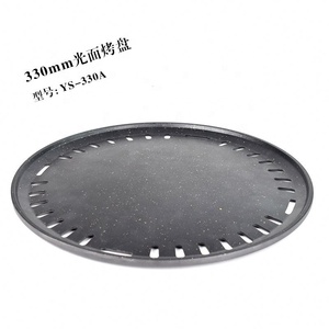 Poê<span class=keywords><strong>le</strong></span> Grill Coréenne Antiadhésive en Alliage <span class=keywords><strong>d</strong></span>'Aluminium de Qualité Commerciale avec Fond en Pierre Maifan, Prête pour l'Induction et l'Évacuation des Fumées – Meilleur <span class=keywords><strong>Prix</strong></span> - Product Image 2