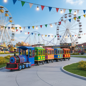 Atractivo Tren Eléctrico sin Rieles para Niños, para Uso en Escuelas y Centros Comerciales, Construcción de Acero, Capacidad para 16-24 Personas, Certificación CE - Product Image 6