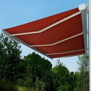 Toldo retráctil montado en la pared para exteriores con LED moderno, toldo de casete completo con energía <span class=keywords><strong>solar</strong></span>, toldo retráctil eléctrico - Product Image 3