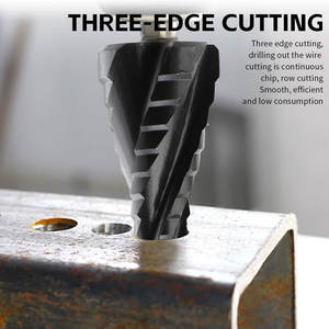 Jeu de forets étagés de qualité industrielle 1/4-3/4 3/8-7/8 1/8-1/2 HSS Co Tiain Coated pour l'acier - Product Image 4