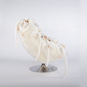 Muñeca de cartón de animales de gama alta moderna tapizada Linda Silla de dinero blanco Silla de ocio diseño de arte cómoda silla de animales suaves - Product Image 3