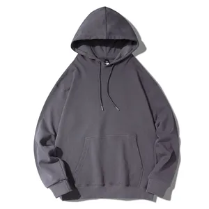 Sweat-shirt à capuche unisexe en coton épais 330g, 100% coton, manches longues, blanc uni, décontracté, hiver, avec poche, ODM - Product Image 4