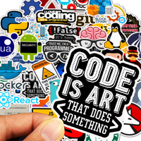 50 Autocollants de Programmation pour Développeurs, Codeurs, Programmeurs, Hackers, Geeks et Ingénieurs, Autocollants Développeur pour Ordinateur Portable