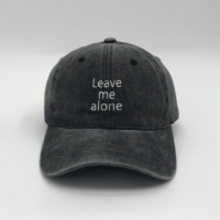Logotipo bordado personalizado Material de algodón lavado 6 paneles de moda sombrero de papá sin estructura
