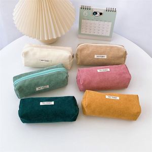 Factory Wholesale Multi-Function Large Capacity Portable Corduroy Storage <b>Makeup</b> Bag With Zipper - Product Image 2