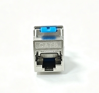 Modul Keystone Jack RJ45 Cat8 Bossry dengan Kontak Emas dan Paduan Seng, Konektor Kabel Ethernet, Pemasangan Tanpa Alat, Mudah untuk Terminasi Data