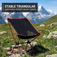 Sedia a Luna Pieghevole Portatile in Lega di Alluminio Ultra-leggera Stile B Standard per Esterni, Campeggio e Viaggi in Auto