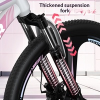 Vélo de montagne en carbone 24/26 pouces, cadre en acier, fourche rigide, 21-30 vitesses, VTT confortable avec suspension avant, unisexe, pour adultes, usage quotidien