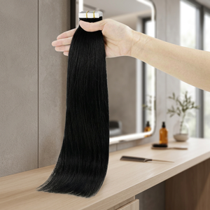 Extensiones de Cabello Humano Remy Natural Adhesivas de Doble Trama Invisible con Cutícula Alineada, Cabello Virgen Indio Crudo al por Mayor - Product Image 3