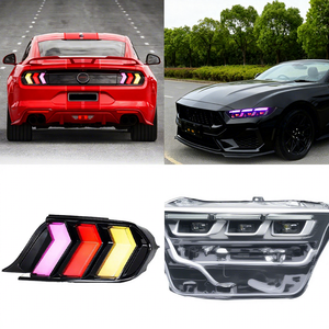 SINDAR Auto RGB phare assemblage voiture RGB feu arrière lumière LED pour <span class=keywords><strong>Ford</strong></span> <span class=keywords><strong>Mustang</strong></span> S650 <span class=keywords><strong>GT</strong></span> 2024 2025 rouge démon oeil Style Type 24-25 - Product Image 1