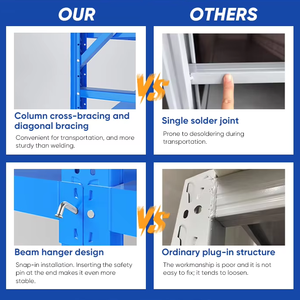 Scaffalatura Industriale in Acciaio Resistente Senza Bulloni, Sistema di Scaffalature Regolabili per Magazzino e Garage, Uso Commerciale - Product Image 6