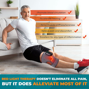 Fabricante inalámbrico infrarrojo terapia de luz roja calefacción rodilla masajeador 660nm 850nm aplicación corporal-alivio del dolor para codo articular - Product Image 3