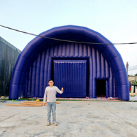 Tente Gonflable Portable Grande Taille en Forme de Tunnel - Abri de Stockage Extérieur Quatre Saisons pour Entrepôt, Déploiement Rapide et Résistant aux UV