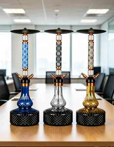 Ensemble de chicha de luxe en alliage d'aluminium, finition miroir, à un seul tuyau, avec coffret cadeau, pour bar et voyage - Product Image 3
