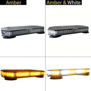 Barra de Advertencia LED Ámbar/Blanca de 42W para Techo de Coche, Luz Estroboscópica Intermitente Magnética de 12V 24V - Product Image 2