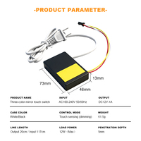 Lampu Rias Kamar Mandi LED 110V 220V 12W Satu Sentuhan Tiga Warna Dapat Diredupkan Cermin Mini Kaca Saklar Sensor Sentuh Pintar