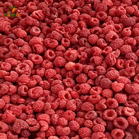 Volledige suikervrije gevriesdroogde frambozen FD fruit natuurlijk zonder toevoegingen bulk vacuüm verpakt zoete smaak snack