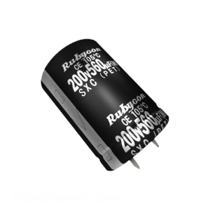 ตัวเก็บประจุแบบ Through Hole ยี่ห้อ Manufacturer Channel รุ่น 560 uF 200SXC560MEFC22X45  ชนิด CAP ALUM ความจุ 560UF 20% 200V แบบ Snap TH - Product Image 1