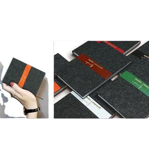 Carnet de notes écologique personnalisé A5 A4 B5 A6 en feutre, couverture souple en cuir PU, tissu, papier grainé, pour l'école, les réunions, journal intime - Product Image 3