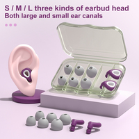 Bouchons d'Oreilles ES300 Nano Silicone Goutte d'Eau, Meilleurs pour Concert, Natation, Étanches, Réduction du Bruit, Travail, Repos avec Embouts Remplaçables