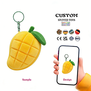 Porte-clés en peluche personnalisé en forme d'écorce d'orange, fabriqué avec la technique de broderie, offrant des services OEM/ODM, porte-clés en peluche sur mesure - Product Image 2