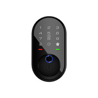 Système de verrouillage de porte en alliage d'aluminium Tuya WiFi avec caméra 100 capacité d'empreintes digitales porte en bois Compatible pour les hôtels