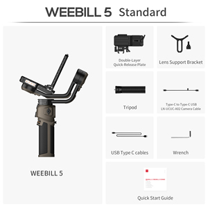 <span class=keywords><strong>Zhiyun</strong></span> Weebill <span class=keywords><strong>5</strong></span> Gimbal de Cámara de 3 Ejes con Capacidad de Carga de 3 kg y Liberación Rápida de Doble Capa para Grabación de Video Profesional - Product Image 5
