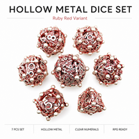 Dés à Jouer Polyédriques Sphériques Faits Main en Métal Creux, Orbe de Dragon Rouge Argenté Perlé, 1 Pièce, pour D&D, Dungeons & Dragons, TTRPG, Jeu de Table