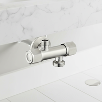 Mini-raccord d'eau bidirectionnel en acier inoxydable 304 chromé de 1/2 pouce pour salle de bain, toilettes, douche – Design moderne et écologique, facile à installer