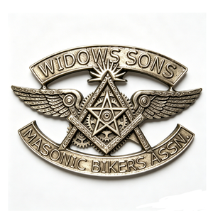 Badge de revers en métal personnalisé pour club de motards, en laiton antique émaillé 2D, motif croix, style sportif et mode - Product Image 2