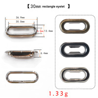 Œillets et garnitures ovales en laiton et cuir pour chaussures, différentes tailles : 8MM, 10MM, 12MM, 16MM, 18MM, 20MM, 22MM, 25MM, 30MM