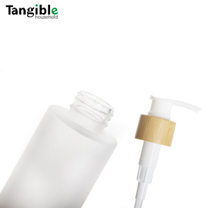 Nueva Botella de Vidrio Esmerilado con Bomba Dosificadora 2025, 100ml/150ml, Tapa de Bambú de Boca Larga para Envases de <span class=keywords><strong>Crema</strong></span>/Suero para el Cuidado de la Piel/Rubor - Product Image 4