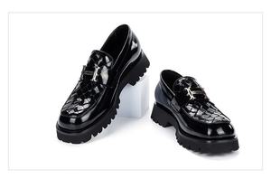 รองเท้าหนังผู้ชายแบบทางการและแบบอ็อกซ์ฟอร์ด  หนังวัวแท้ทอมือ  ดีไซน์ลำลอง ระบายอากาศได้ดี ส้นเตี้ย - Product Image 3