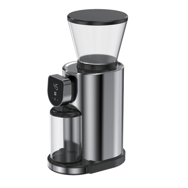 Upgraded Professional Automatic Coffee Grinder Precise Electronic Timer Anti-Static Tech Locking System Stainless Steel Burr