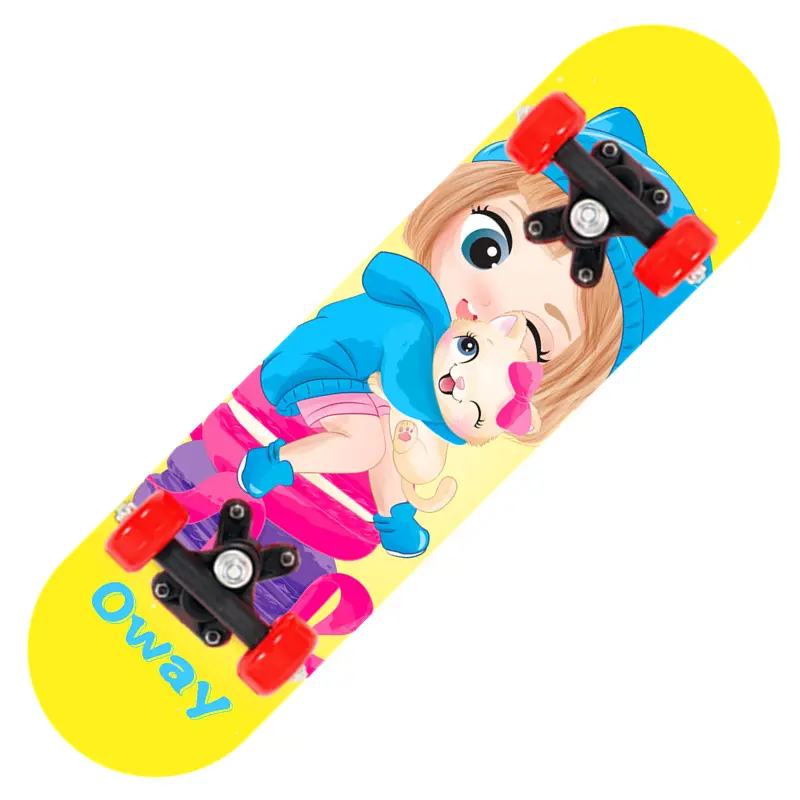 Law MOQ 60CM skateboard beginner double cocking men and women double sided children's maple wood scooter