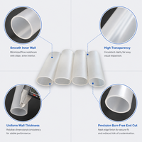 Tuyau en caoutchouc silicone transparent industriel sur mesure, flexible, diamètre extérieur 2-16 mm, tube d'eau, service de découpe et de traitement, paroi de 1 mm