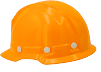 Casque de sécurité léger orange FRP avec CE EN 397 pour les travailleurs de la fonderie résistance aux hautes températures