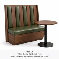 Meubles de restaurant modernes et durables, couleur personnalisée, canapé en cuir, banquette, table et chaises en bois pour café, ensemble pour chambre d'hôtel