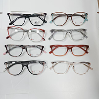 Montures de lunettes optiques en acétate de couleurs mélangées, montures de lunettes de prescription à monture complète, pour hommes et femmes, vente en gros