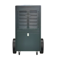 Nouveau déshumidificateur commercial et industriel portable 90L/D 220V pour usage domestique et sous-sol, avec minuterie intelligente, affichage numérique et grandes roues