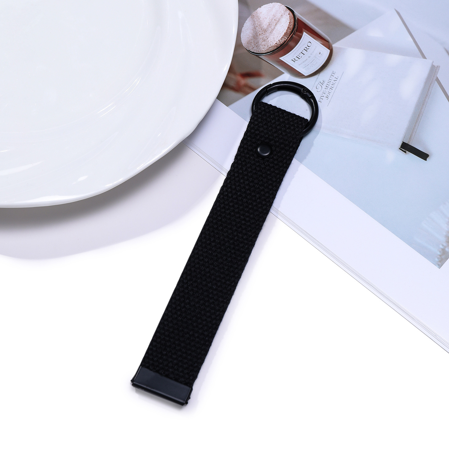 F15 Cordón Negro Hebilla Negra