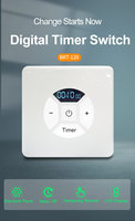 Smart Home Timer saklar LCD, penundaan Off Digital elektrik pengatur waktu pasang dinding saklar hitung mundur