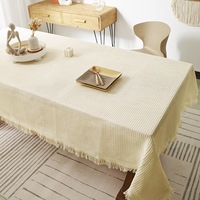 Nappe Commerciale Moderne en Coton et Lin Imprimée à Motif Gaufré, Anti-Poussière, pour Restaurants, Hôtels, Mariages et Fêtes