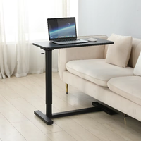 Table de lit réglable en hauteur ADA Medical, table de chevet mobile pneumatique, bureau debout pour ordinateur portable