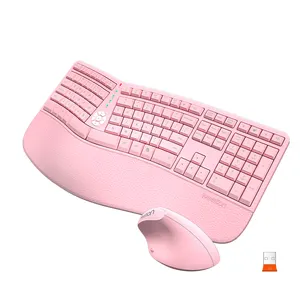 Meetion DirectorC Ergonomic Wrist Keyboard Mouse Type C Charging 600 3200 DPI Ergonomic Silent Full Size Wired Keyboard