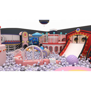 Équipement de terrain de jeu Commercial, <span class=keywords><strong>maison</strong></span> de jeu de rôle intérieure, aire de jeu intérieure pour enfants, toboggan, fosse à balles, château méchant - Product Image 1