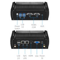 Mini PC industriel 4 cœurs Intel I3 I5 Processeur double RS485 COM double RJ45 LAN Linux Micro ordinateur de bureau intégré