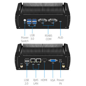 Industrial Mini PC <strong>4</strong> Core Intel I3 I5 Processor Dual RS485 COM Dual RJ45 LAN <strong>Linux</strong> <strong>Embedded</strong> Micro Desktop Computer - Product Image 5